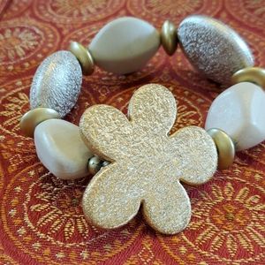 Gold stone bracelet